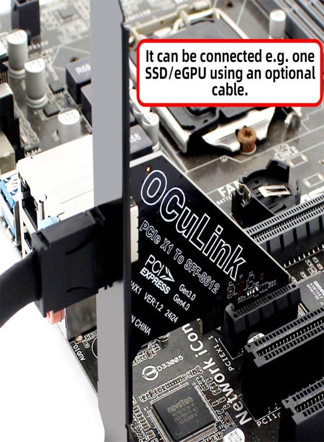 Xiwai PCI-Express 4.0 16x PCIE Detachable to Four Oculink SFF-8612 SFF-8611 VROC Raid0 External Adapter for U.2 SSD eGPU External Graphics Card Dock - Image 3