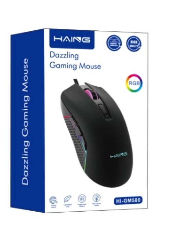 Haing فأرة ألعاب USB سلكية مذهلة - Image 1