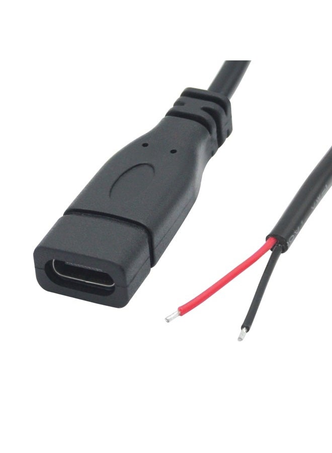 Maixbomr Short USB C to 2 Pin Bare Wire Open End Cable,9inch 25cm 5V/3A USB Type C Female Plug Pigtail Power Wire,for and USB C Equipment Installed or Replacement Repair DIY Cable(4Pcs) - Image 1