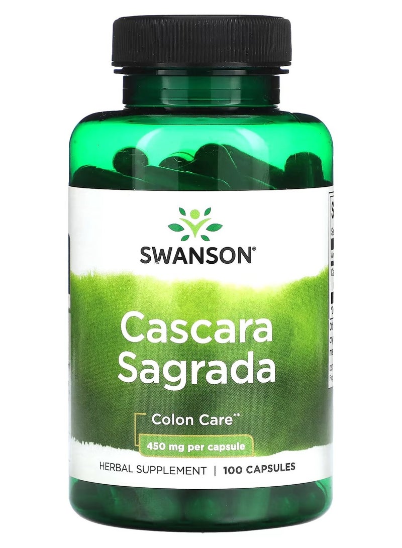 Swanson, Cascara Sagrada, 450 mg, 100 Capsules