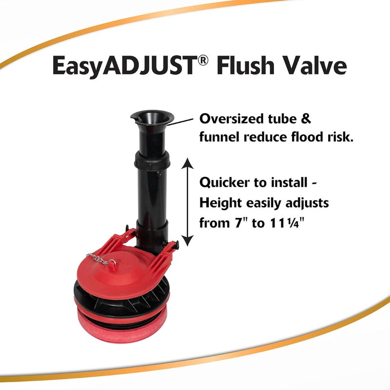 Korky Adjustable Large 3Inch Toilet Flush Valve and Tank to Bowl Gasket Kit Fits TOTO Mansfield American Standard and Other Brands Height Easily Adjusts for Easy Install Made in USA 5030 - Image 5