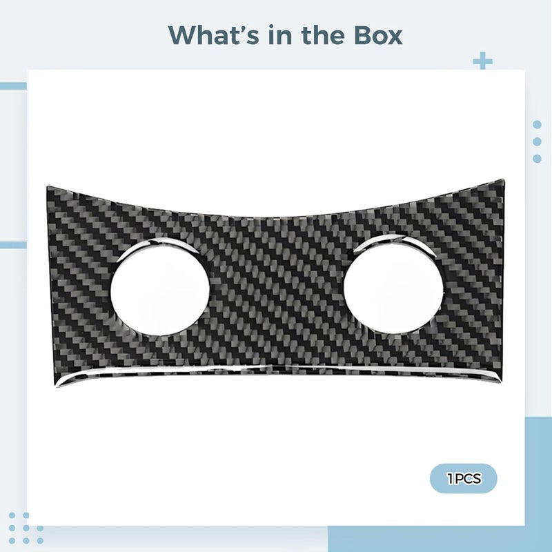 Carbon Fiber Central Console Trim for G35, G37, Q60, G25, Black Design, Easy to Install - Image 5