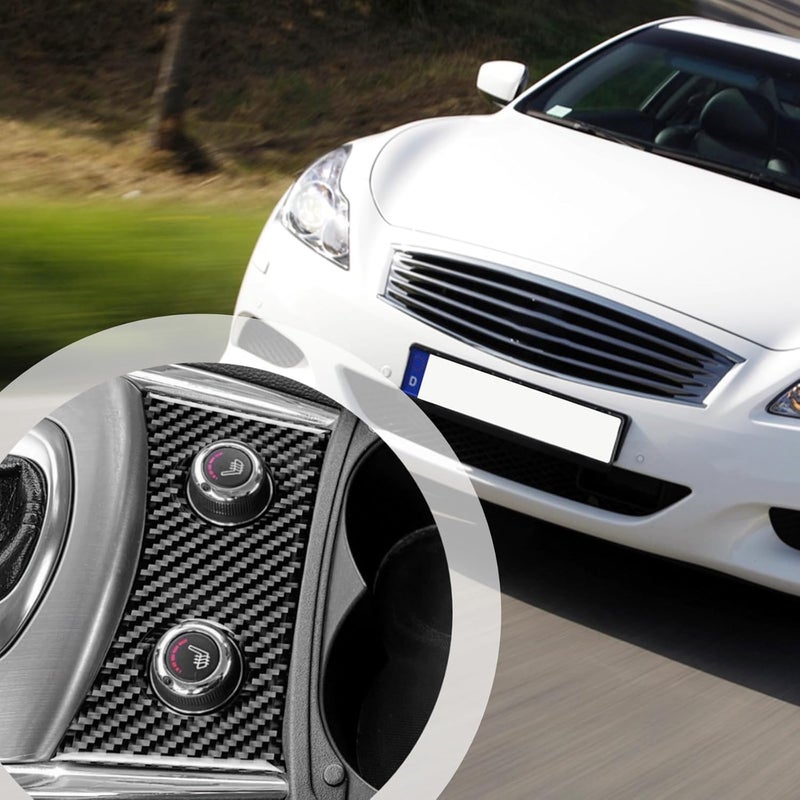 Carbon Fiber Central Console Trim for G35, G37, Q60, G25, Black Design, Easy to Install - Image 3