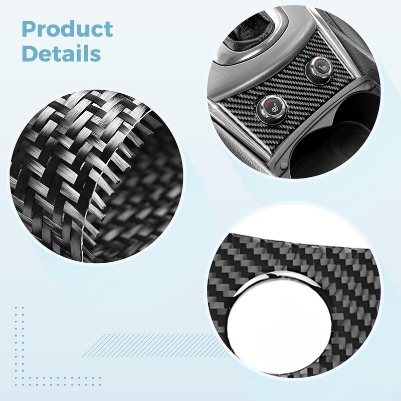 Carbon Fiber Central Console Trim for G35, G37, Q60, G25, Black Design, Easy to Install - Image 2