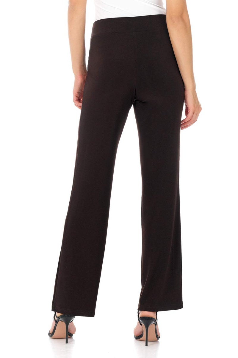 Rekucci Travel in Style Women's Soft Knit Classic Straight Leg Pant (X-Small, Espresso) - Image 3
