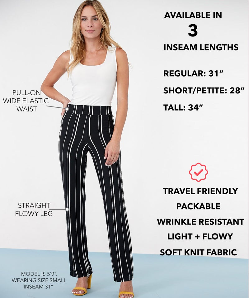 Rekucci Travel in Style Women's Soft Knit Classic Straight Leg Pant (X-Small, Espresso) - Image 5