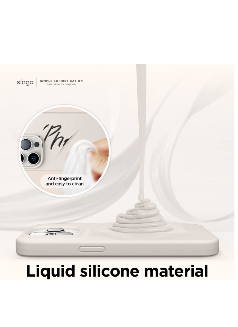 ELTRAZONE Silicone for iPhone 14 Pro MAX case cover Shockproof compatible with MagSafe - Stone - Image 5