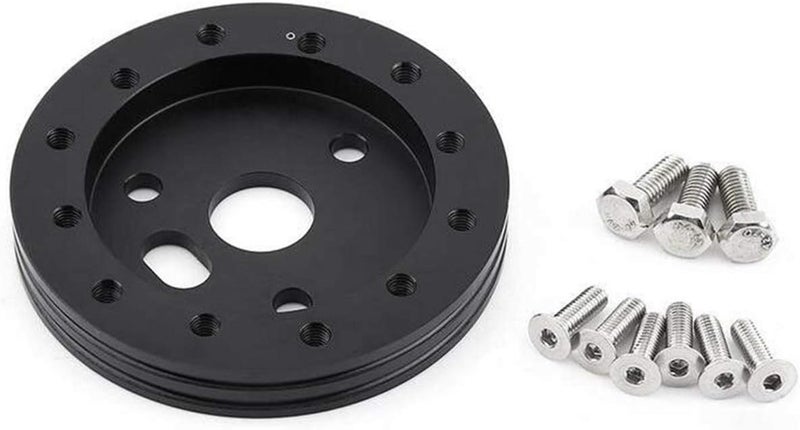 QASULER Aluminum Black Steering Wheel Hub Adapter - Image 5