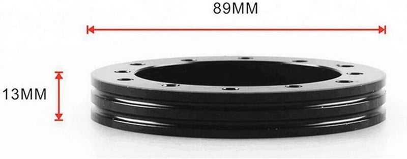 QASULER Aluminum Black Steering Wheel Hub Adapter - Image 2