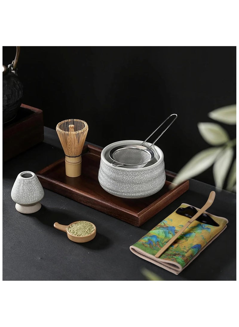 TOP CHOICE Japanese Matcha Tea Set 7Pcs, Matcha Whisk Set, Include Matcha Bowl,Bamboo Matcha Whisk - Image 2