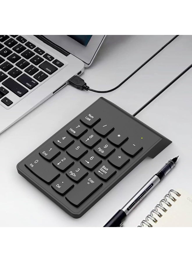 Numeric Keyboard, Mini Numeric Keyboard, USB Numeric Keyboard, Suitable For Laptop Desktop Laptop Tax Number Calculation Office Business Trip  - Image 4
