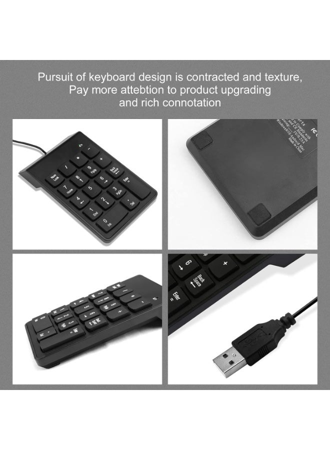 Numeric Keyboard, Mini Numeric Keyboard, USB Numeric Keyboard, Suitable For Laptop Desktop Laptop Tax Number Calculation Office Business Trip  - Image 3