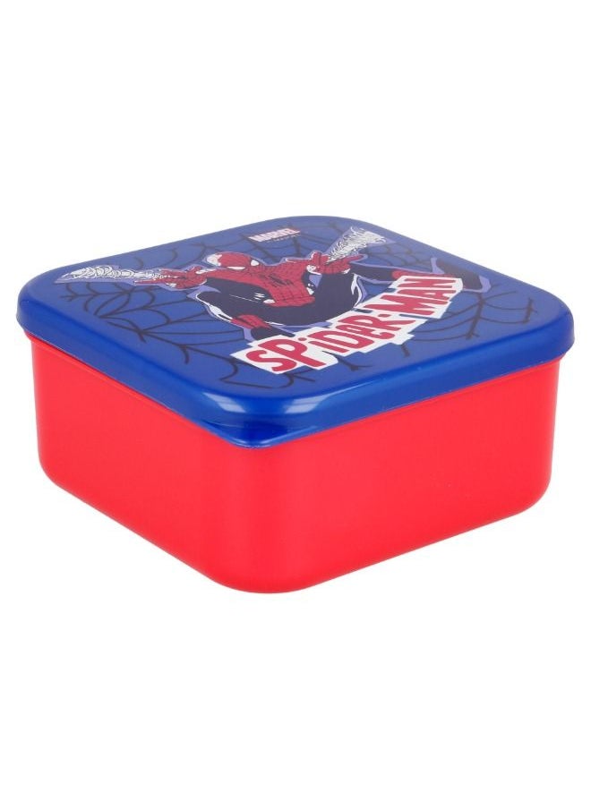 Disney - 3 Piece Nesting Snack Boxes Set Spiderman Full Web BPA Free Containers Space Saving and Portable Storage Snack Box - Image 1