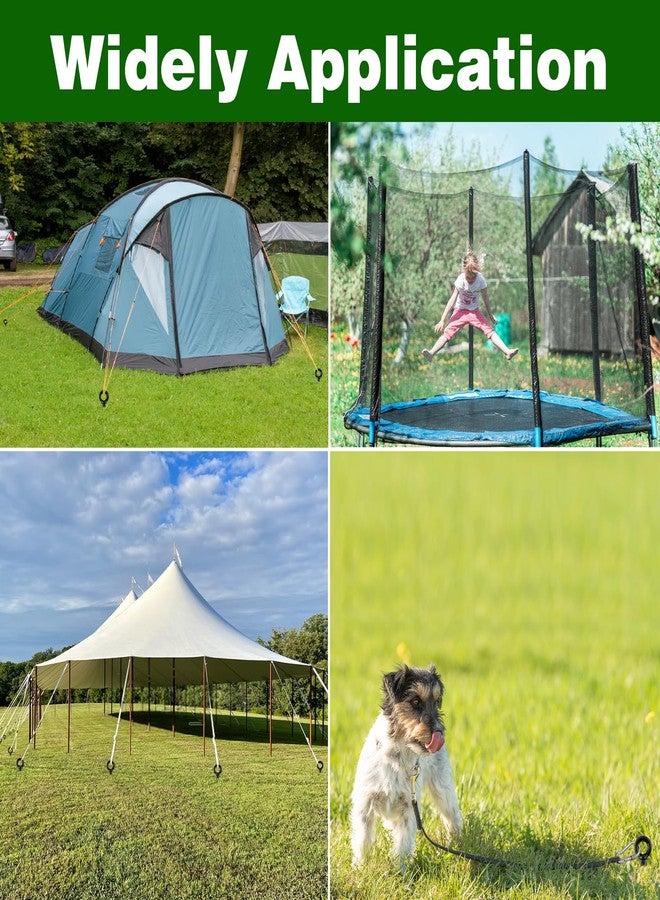Fabulas Ground Anchors Heavy Duty, Swing Set Anchor Kit 18 Inch 4 Pack Screw in Earth Anchors Trampoline Stakes High Wind Metal Auger Anchor for Shed Tent Carports Securing Animals Camping Mobile Home - Image 5