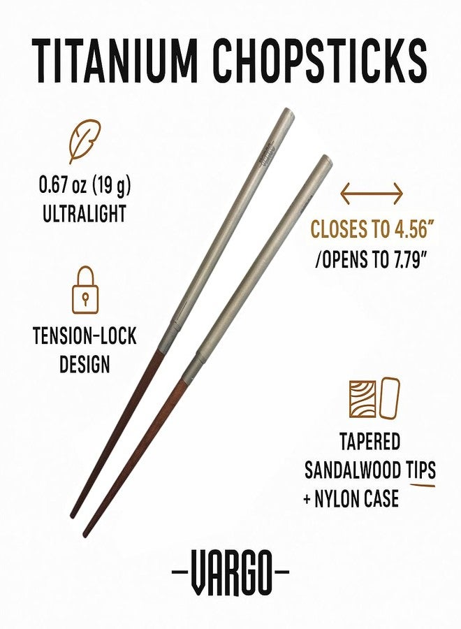 Vargo Titanium Chopsticks - Lightweight, Durable, and Reusable - Image 3
