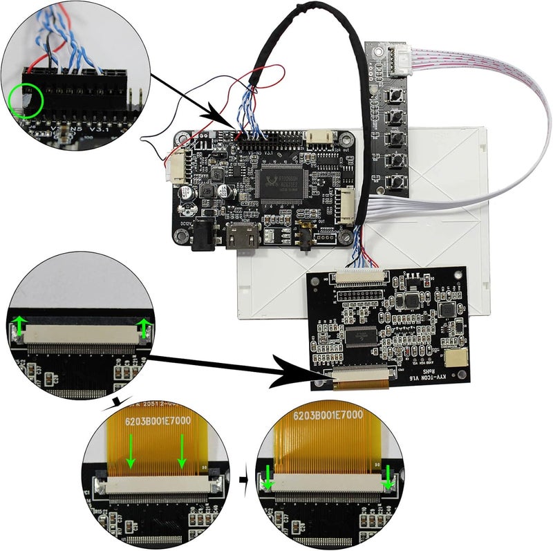 VSDISPLAY 5" ZJ050NA-08C 5 inch 640X480 LCD Screen Work with LCD Controller Driver Board VS-N5V3.1 AT050TN22 Replacement Screen - Image 5