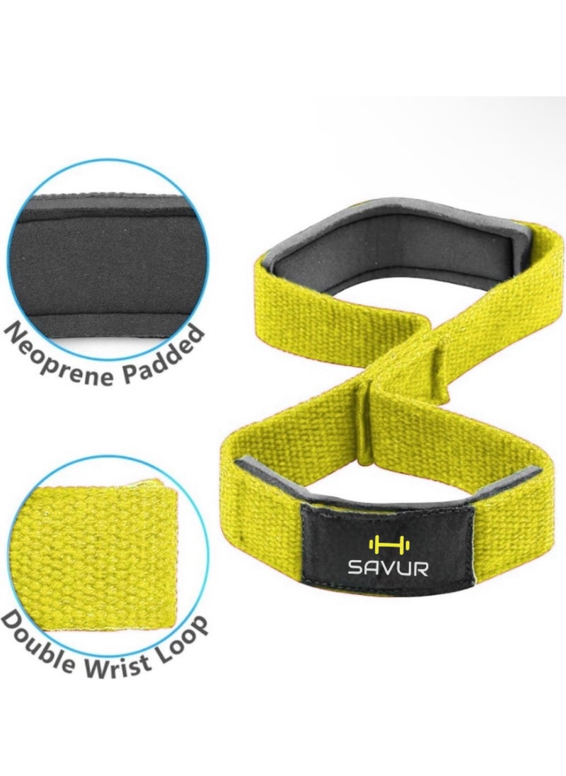 Savur 8 Loop Lifting Straps , Weightlifting Straps , Straps 2 Pack  - Image 2