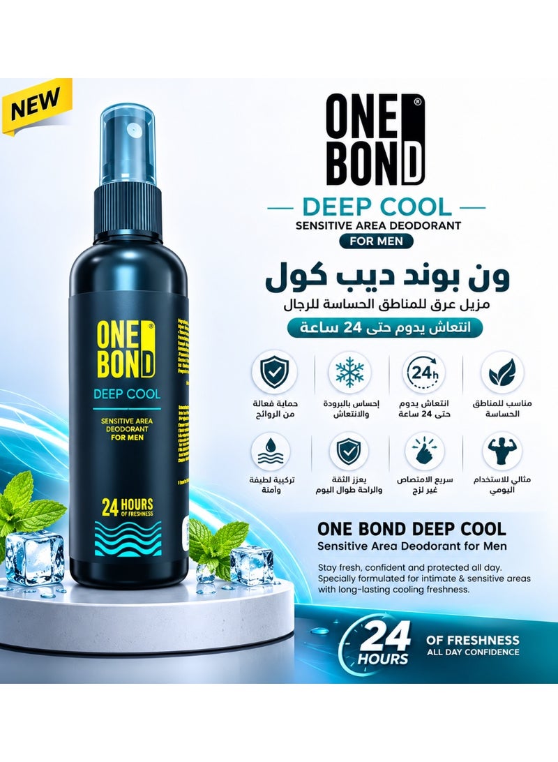 وان بوند مزيل العرق وسبراي وان بوند ديب كول للرجال 100 مل - Image 2