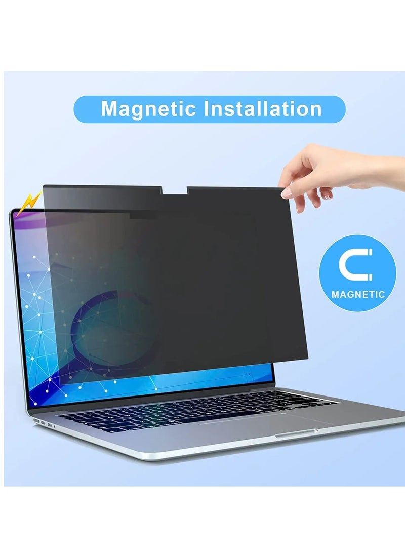 Generic Easy On/Off Magnetic Privacy Screen Filter Compatible with MacBook Air 13.6 Inch 2022 M2 Chip A2681 and 2024 M3 Chip A3113 and 2025 M4 Chip A3240,Anti Glare  - Image 2