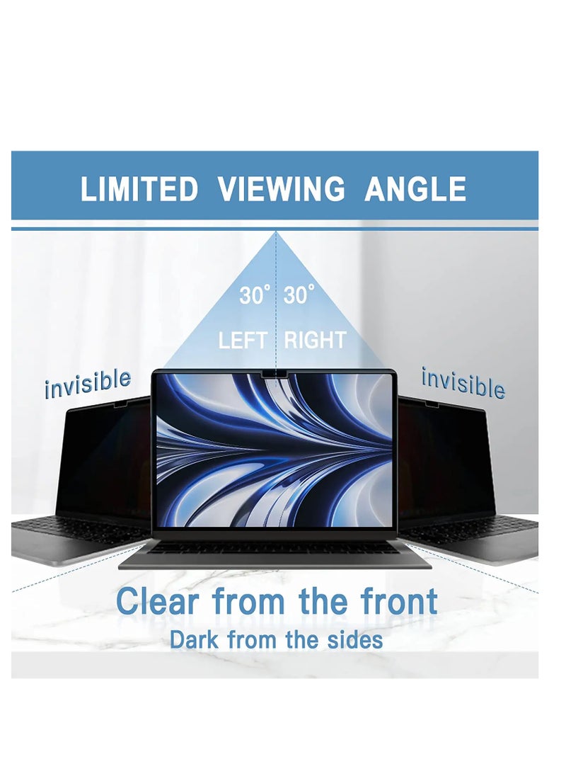 Generic Easy On/Off Magnetic Privacy Screen Filter Compatible with MacBook Air 13.6 Inch 2022 M2 Chip A2681 and 2024 M3 Chip A3113 and 2025 M4 Chip A3240,Anti Glare  - Image 3