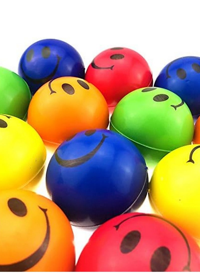 RATSAW Neon Colored Smile Funny Face Stress Ball - Happy Smile Face Squishies Toys Stress Balls Bulk Pack of 12 Relaxable 2.5" Stress Relief Smile Squeeze Balls Fun Toys - Image 2
