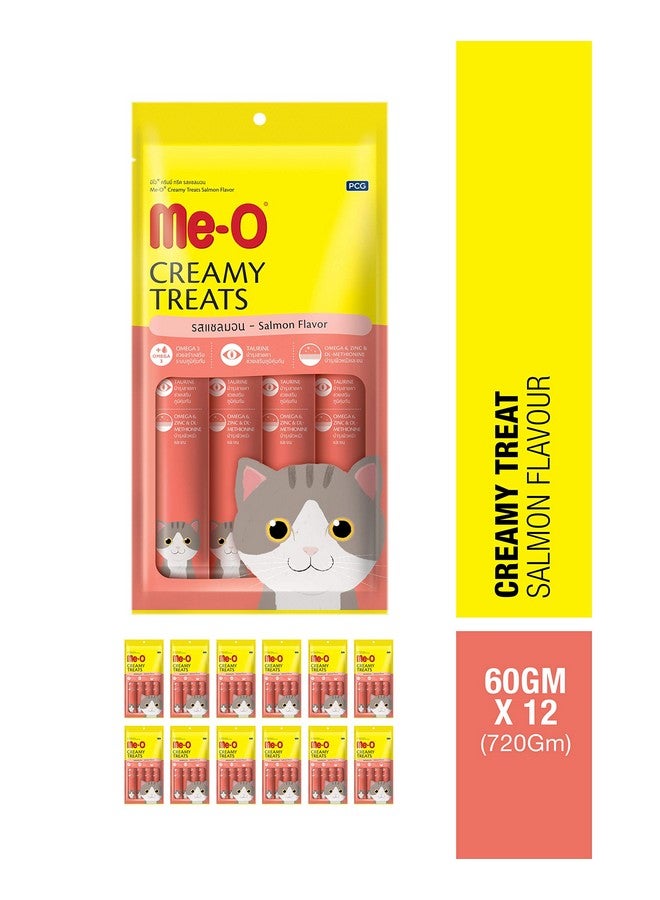 Me-O Creamy Cat Treats For All Life Stages - Salmon Flavor Pack Of 12 - Image 2
