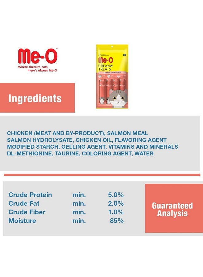 Me-O Creamy Cat Treats For All Life Stages - Salmon Flavor Pack Of 12 - Image 4