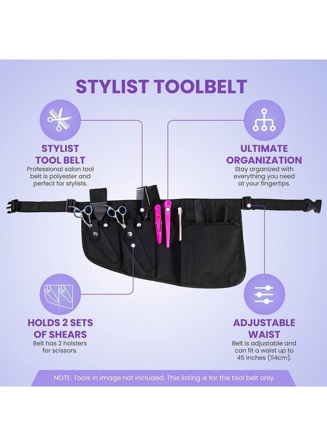 Salon Supply Co Stylist Tool Belt - Polyester Tool Pouch Belt for Salon Stylists - Holds 2 Shears - Shears Holder - Scissor Holster for Hairdressers - Shear Holster - Scissors Holder  - Image 2