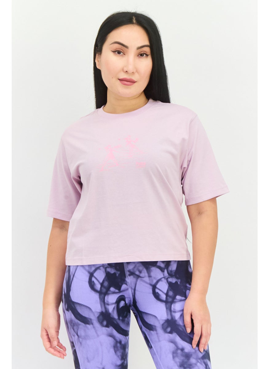 PUMA Women Relaxed Fit Short Sleeves Outdoor Top, Lavender  - Image 1