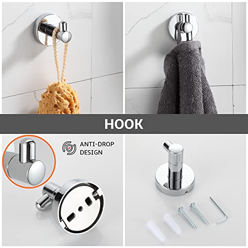 BGL Bathroom Hardware Set Chrome Bathroom Accessory Set Towel Bar 8 Pieces Set - Image 5