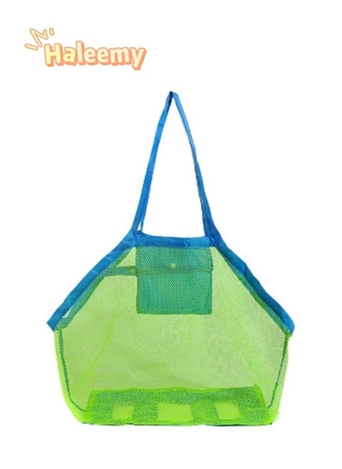 Outdoor Child Kids Beach Bag Carry Beach Treasures Toys Pouch Tote Mesh Storage 17.99x17.99x12.01inch