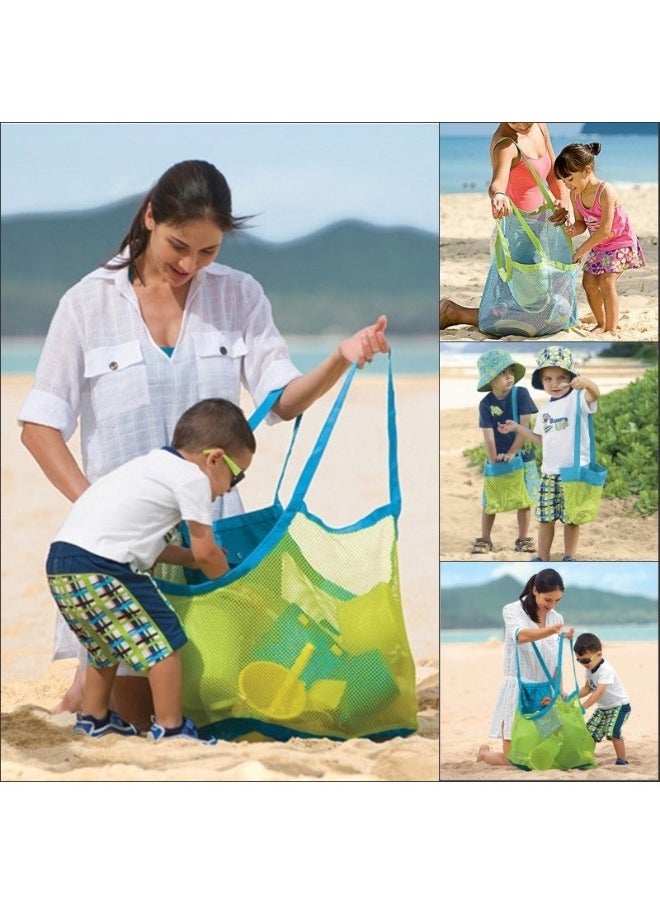 Outdoor Child Kids Beach Bag Carry Beach Treasures Toys Pouch Tote Mesh Storage 17.99x17.99x12.01inch