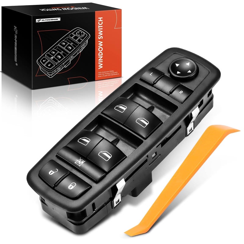 APremium 813 PINS Master Power Window Switch Compatible with Dodge Dart 20132016  Jeep Cherokee 20142016  Chrysler 200 20152016 Front Driver Side Without Auto Function Replace 68271203AB