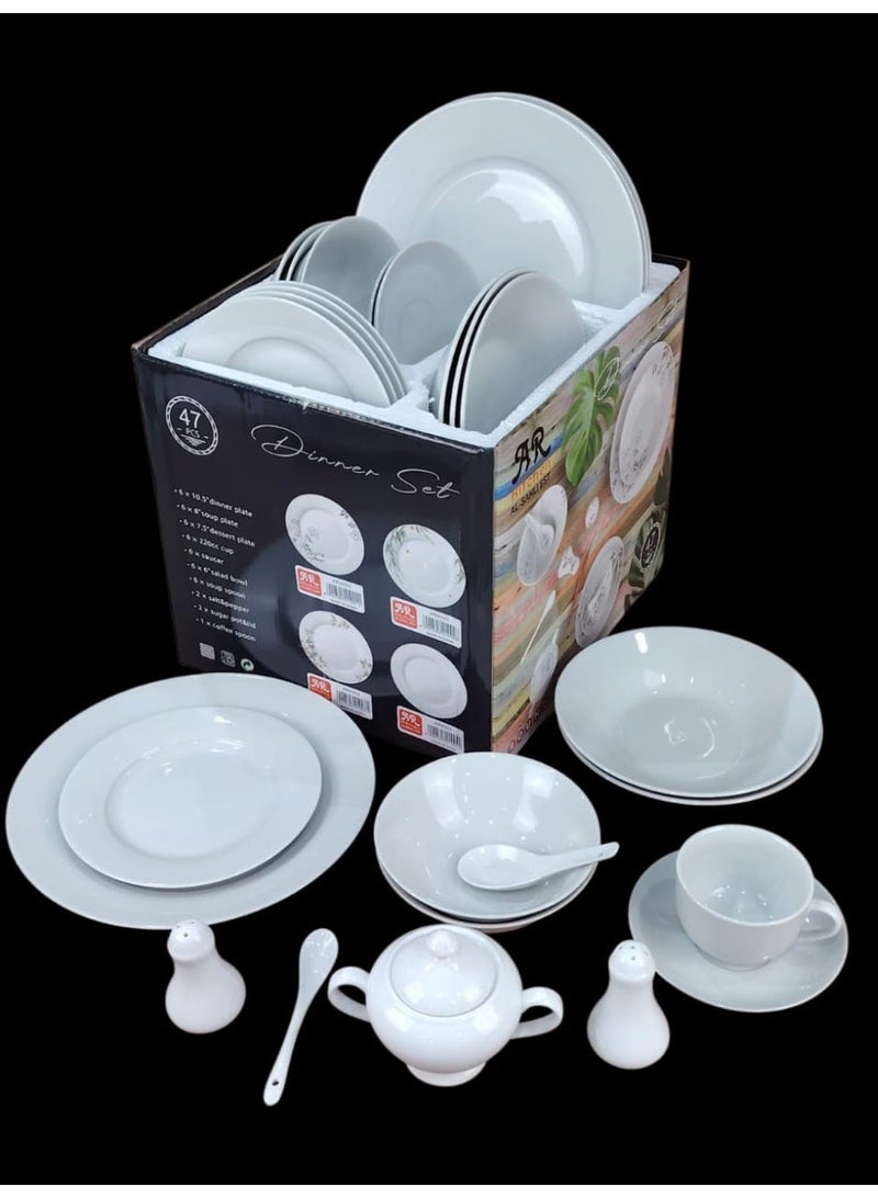 دانيا ✨ طقم سفرة فاخر لـ 6 أشخاص – 47 قطعة تضيف لمائدتك لمسة فاخرة ✨ - Image 3