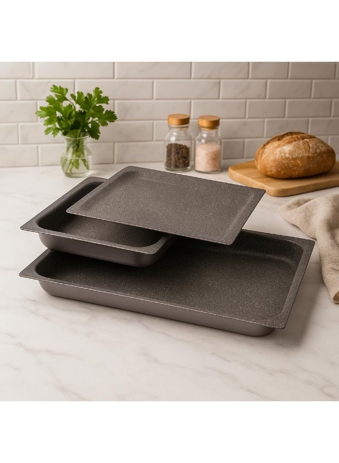 BS B&S Baking Pans 'GASTRONORM' 1/1 Size – Heavy-Duty Stainless Steel Trays - Image 5