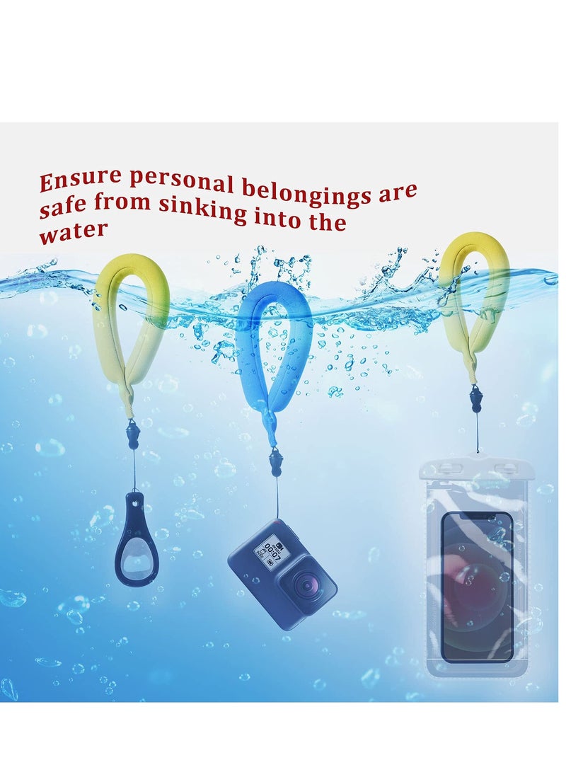 Waterproof Camera Float, 6 Pieces Phone Floating Wrist Strap Underwater Camera and Waterproof Phone Pouch Case for Key Waterproof Bag Wristband Floats Your Device - Image 4