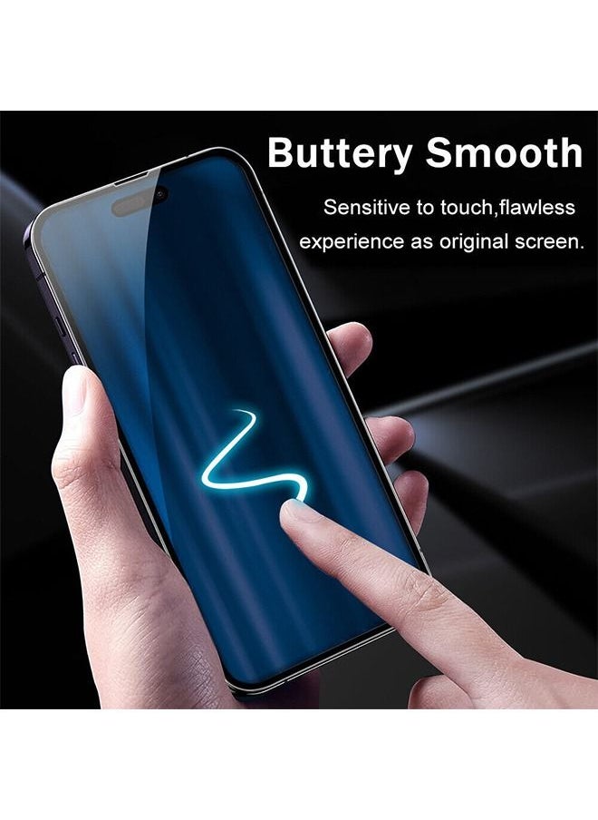Ocean 2 Pack Privacy Matte Tempered Glass Compatible with iPhone 15 Pro Max Anti-Glare Anti-Spy Screen Protector Film Suit for iPhone 15 Pro Max 6.7 inch Full Coverage Anti-Peeping 9H Hardness  - Image 5