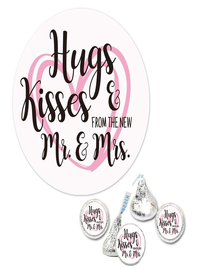 Mr.Mug 180 Chocolate Drop Labels Stickers-Hugs Kisses from The New Mr. & Mrs. Wedding Stickers for Weddings, Bridal Shower Engagement Party, Wedding Party Favors Decor. - Image 2