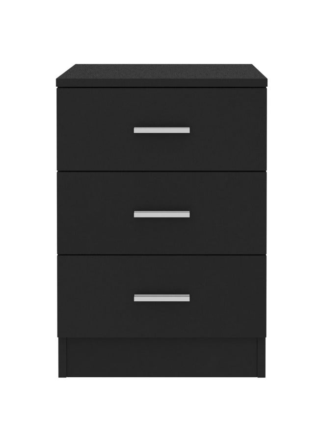 فيداكسل خزانة سرير جانبية أسود 38×35×56 سم خشب مضغوط 800452 - Image 4