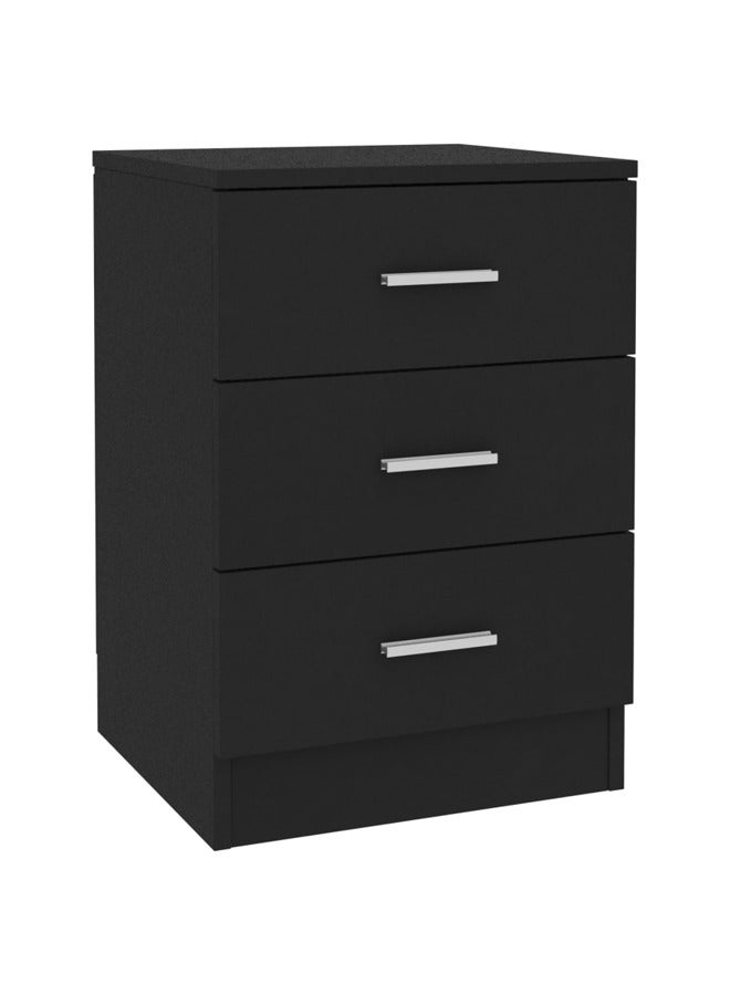 فيداكسل خزانة سرير جانبية أسود 38×35×56 سم خشب مضغوط 800452 - Image 1