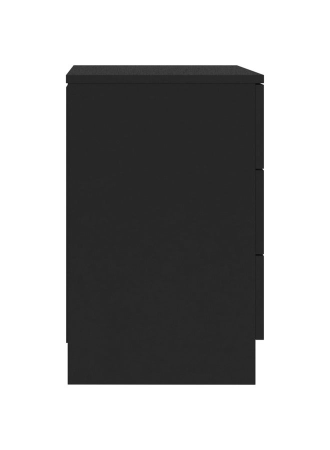 فيداكسل خزانة سرير جانبية أسود 38×35×56 سم خشب مضغوط 800452 - Image 3