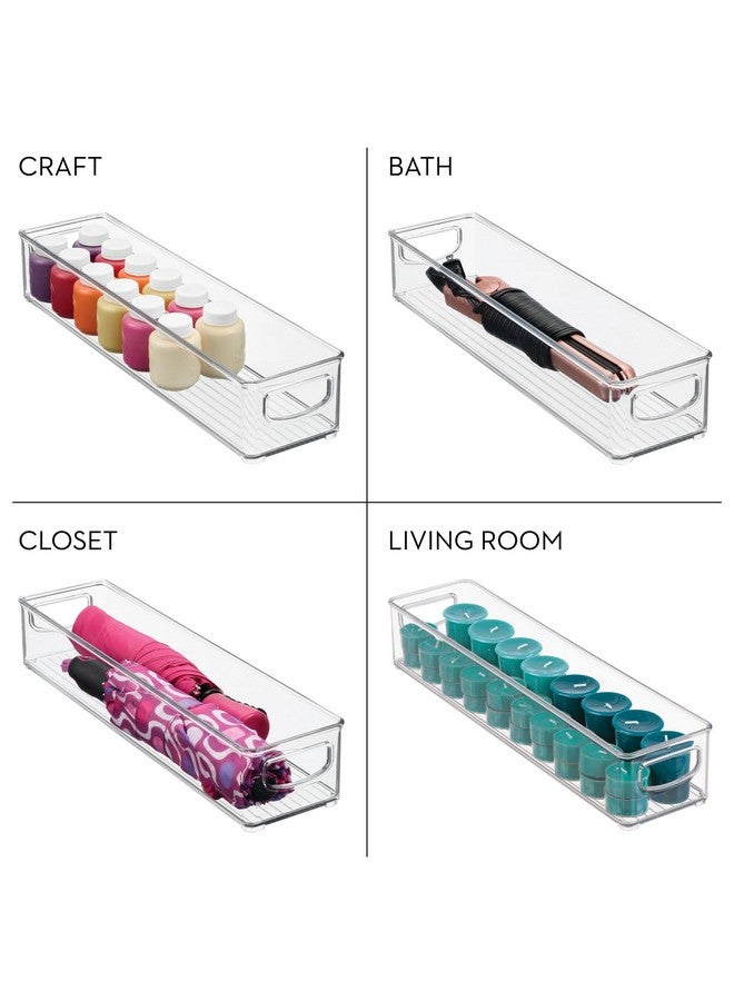 InterDesign IDesign BPA-Free Plastic Pantry and Kitchen Storage, Freezer and Fridge Organizer Bin with Easy Grip Handles - 16" x 4" x 3", Clear - Image 4