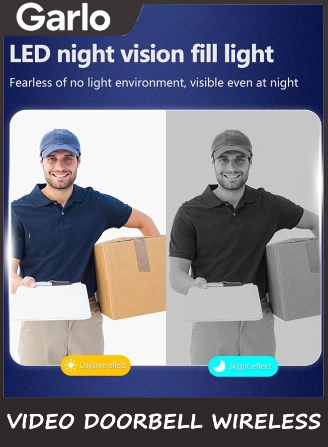 Garlo Video Doorbell Wireless Doorbell Camera 1080P with Screen,Two-Way Audio,170° Vision, 4.3''Screen, IPX65 Waterproof for Outdoor, Video Doorbell No Subscription, No APP, No WiFi - Image 4