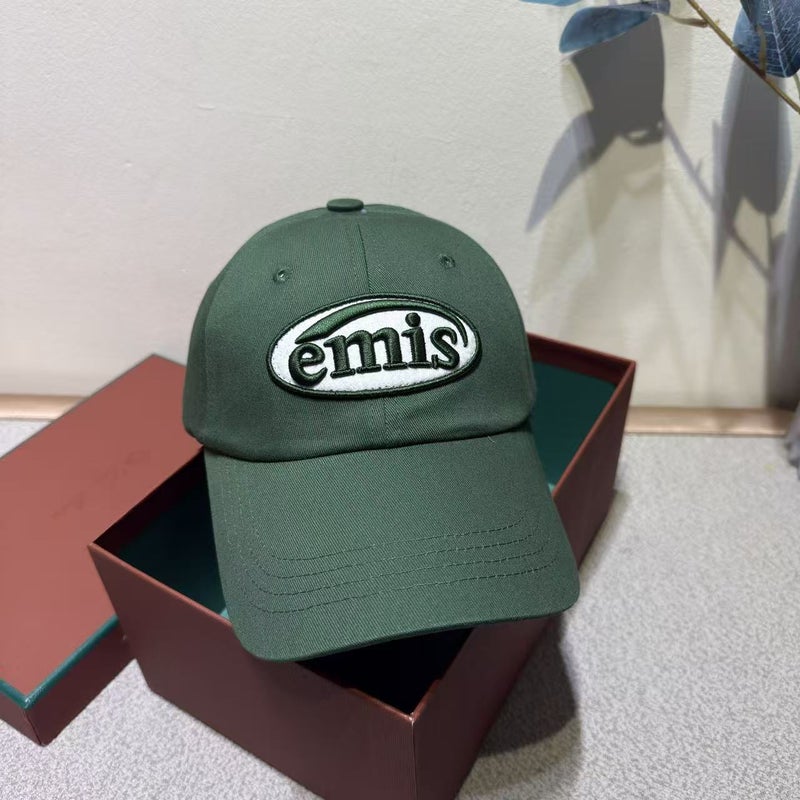 Emis 2026 Korean Trendy Hat with Embroidered Patch Baseball Cap for Men and Women, Washed Vintage  Style - Image 1