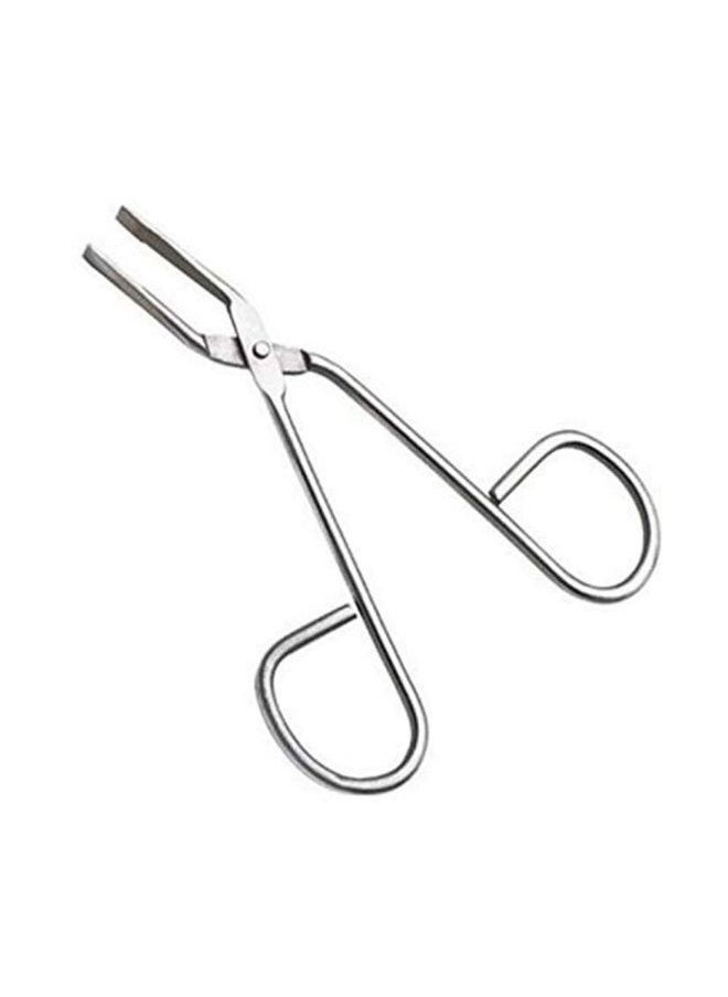 Happyupcity Stainless Steel Professional Eyebrow Tweezers with Scissor Handle Straight Tweezers Tip Personal Daily Beauty Care Tools Trimming Nose Hair Plucker Clip Nipper  - Image 1
