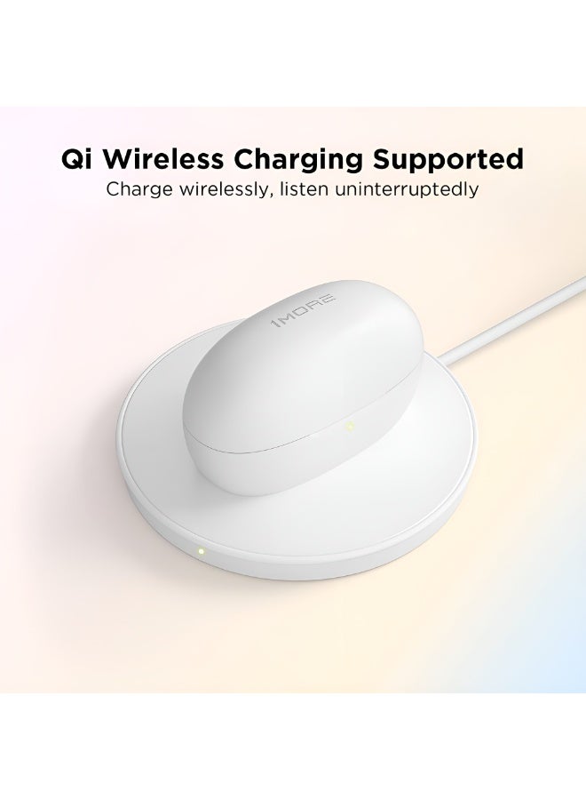 ون مور سماعة بلوتوث 1more colorbuds2  لاسلكية بتقنية عزل الضوضاء النشط وبلوتوث 5.2 – لون ابيض - Image 3