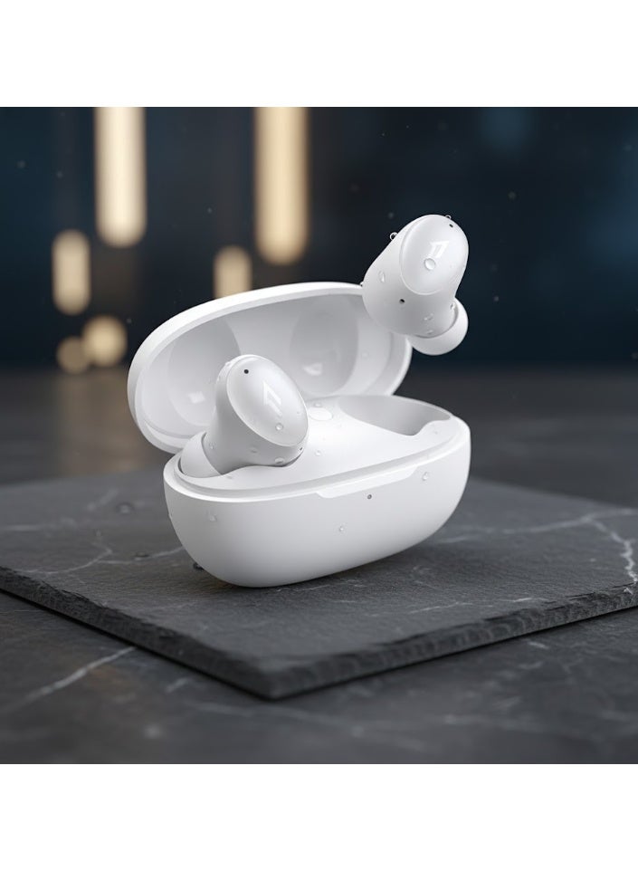 ون مور سماعة بلوتوث 1more colorbuds2  لاسلكية بتقنية عزل الضوضاء النشط وبلوتوث 5.2 – لون ابيض - Image 2