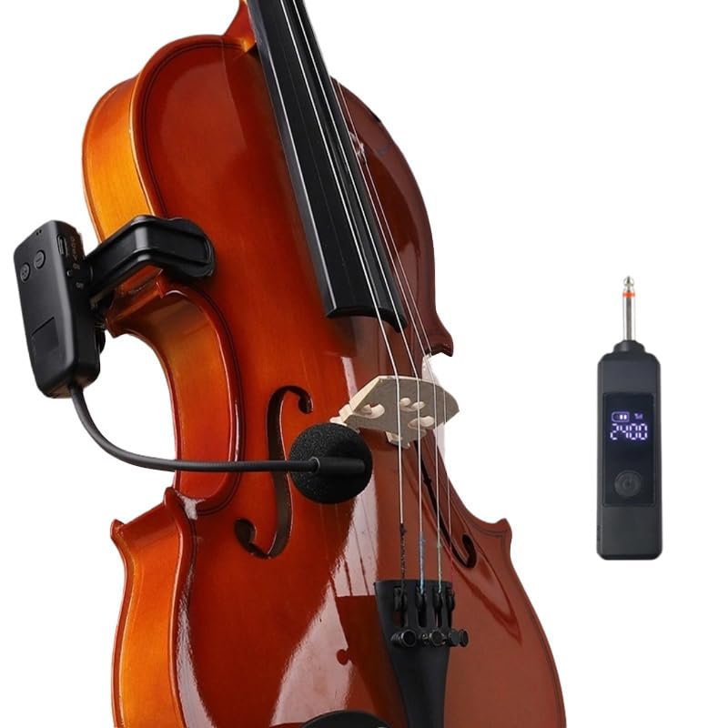 MICVISTA Professional Wireless Violin Microphone Violin Pickup Clipon Instrument Microphone Designed for Violinists and Musicians Suitable for Active PA Systems - Image 1