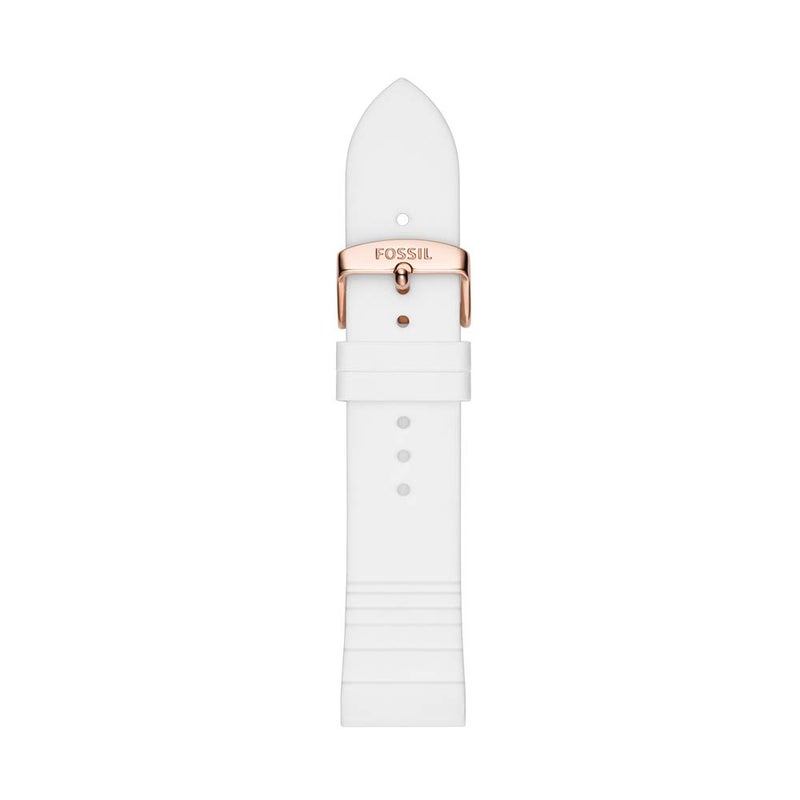Fossil Mens 22mm Silicone Interchangeable Watch Band Strap Color White Model S221349 - Image 2