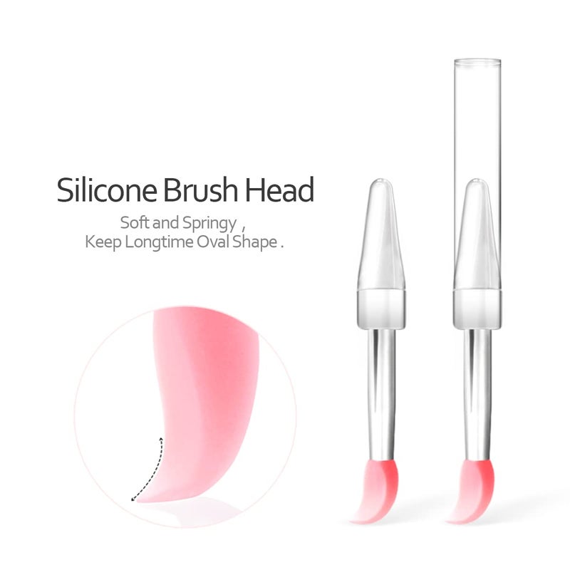 ROFROX Silicone Lip Brushes Tool, Lipstick Applicator Brushes with Caps for Makeup Beauty Brushes, Eyeshadow Lip Brush for Applying Mask Oil, Lipstick Lip Gloss, 8pcs/box Multi-colored - Image 5